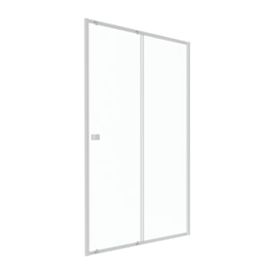 Porte de douche coulissante blanc 140x185cm - extensible - WHITY slide 140