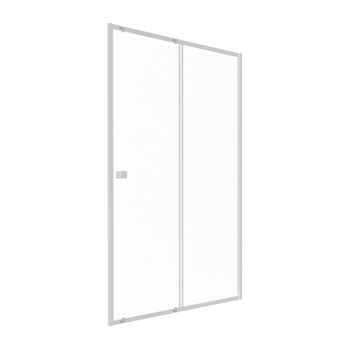 Porte de douche coulissante blanc 140x185cm - extensible - WHITY slide 140