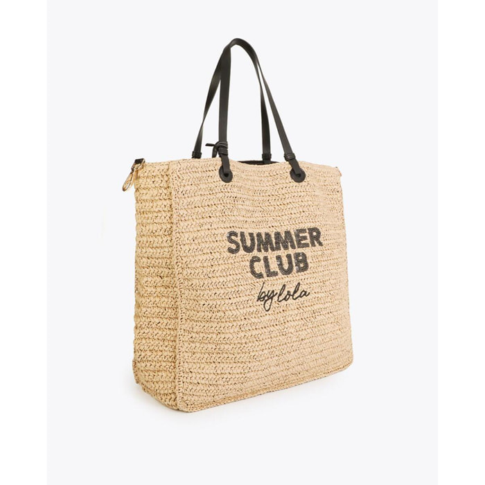 Borsa decostruita in rafia Summer Club