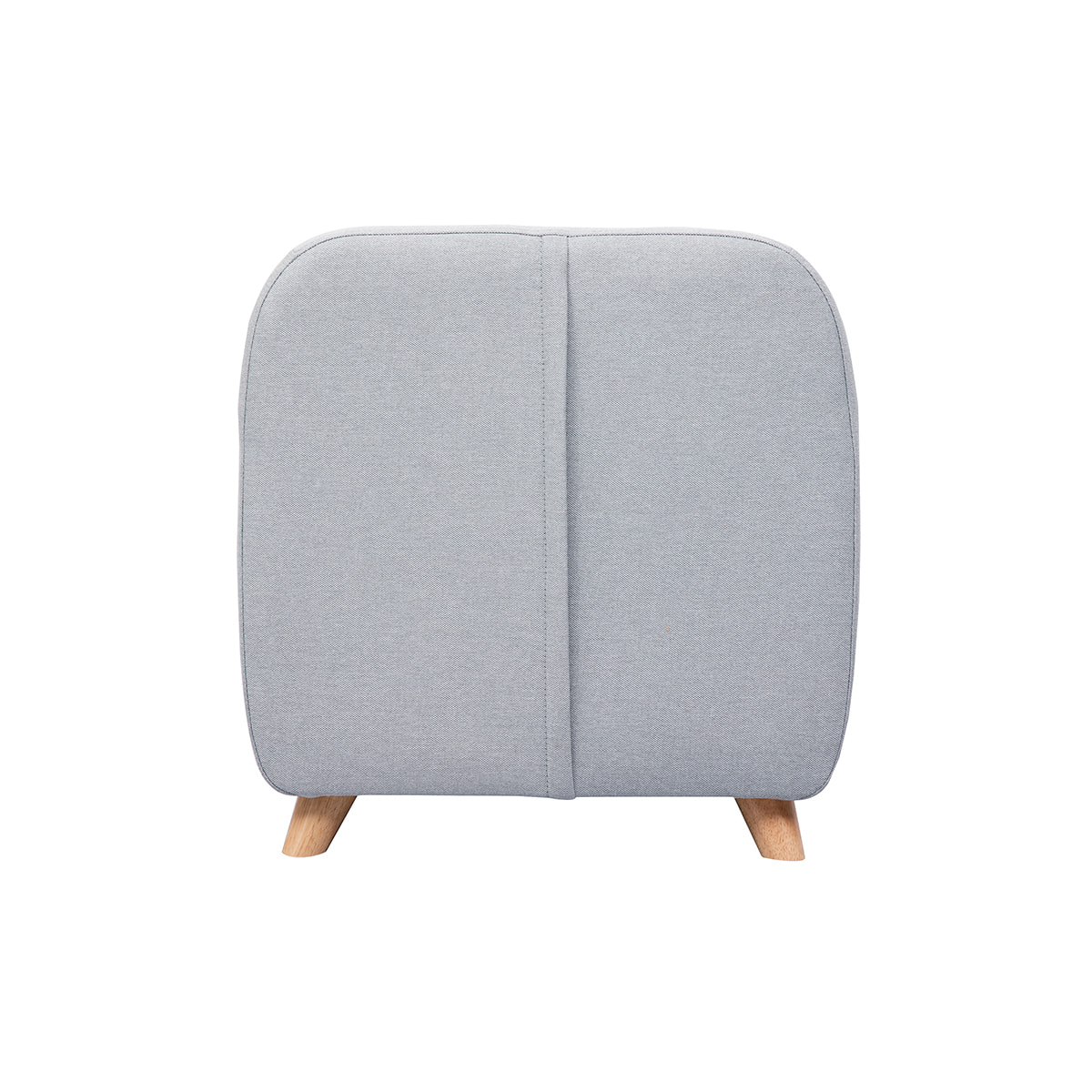 Fauteuil enfant scandinave en tissu gris clair et bois clair NORKID