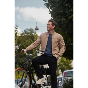 Chaqueta Carnegie camel con logo Polo Club