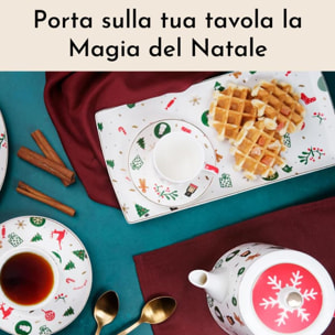 Vassoio Fantasia del Natale in new bone china
