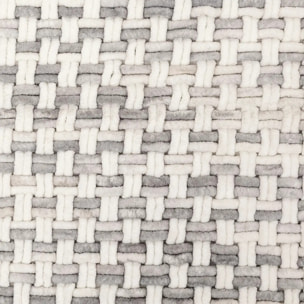 Tapis tressé gris 50x75cm