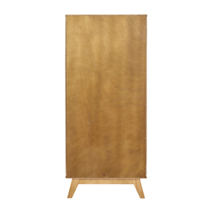 Buffet haut scandinave bois clair hévéa L60 cm LEENA