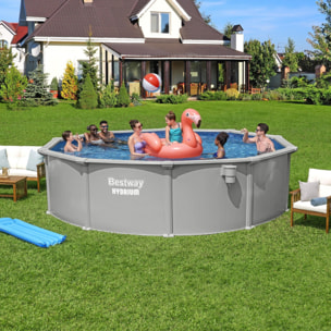 Bestway Piscine acier ronde Bestway Hydrium 457 x 122 cm gris clair