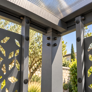 Carport aluminium Trigano - LIBECCIO + 8 claustras - 16 m²
