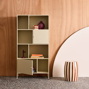 Buffet, meuble de rangement industriel métal 8 compartiments OKLAHOMA