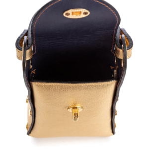 Alviano borsa a mano donna. Pelle scamosciata autentica finitura lucida laccata.