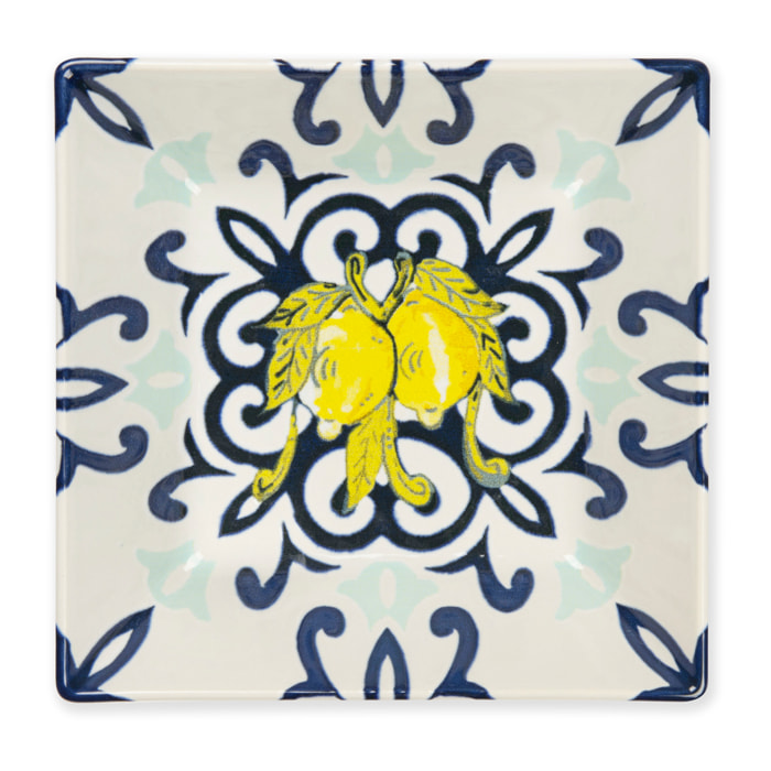 Ensemble de 6 assiettes creuses 17 cm Excelsa – Amalfi, Céramique Multicolore