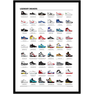 Affiche 50 x 70 cm - Legendary Sneakers - Olivier Bourdereau
