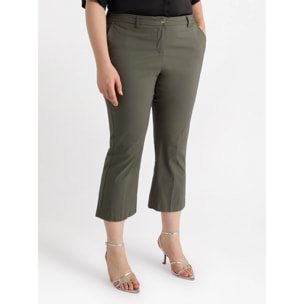 Fiorella Rubino - Pantalones cropped - Verde militare