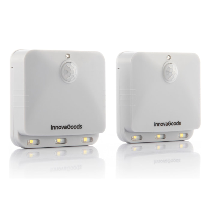 Pacchetto di 2 LED con sensore di movimento - bianco - 6,7x2,6x6,3 cm