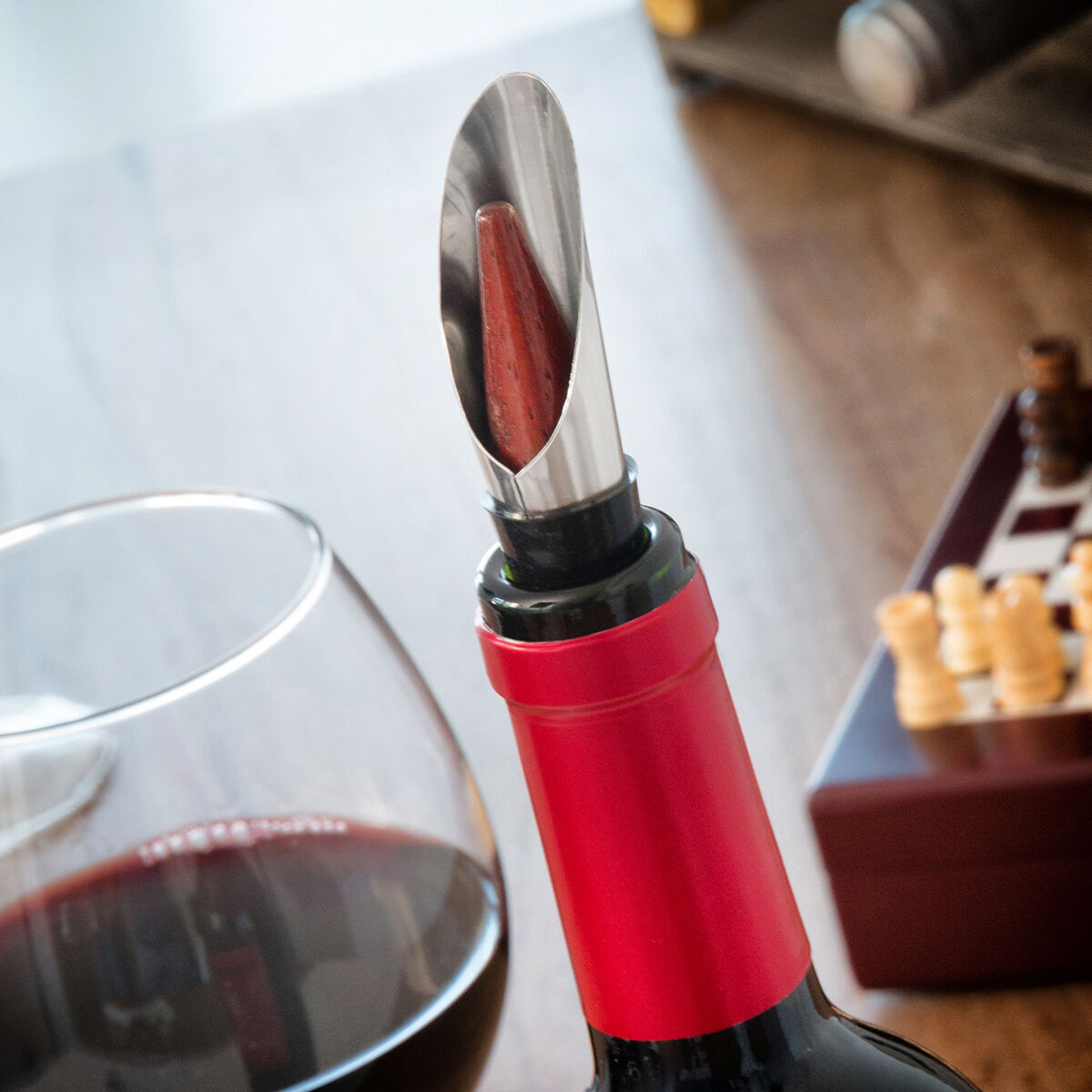 Ensemble d'Accessoires à Vin et Échecs InnovaGoods 37 Pièces