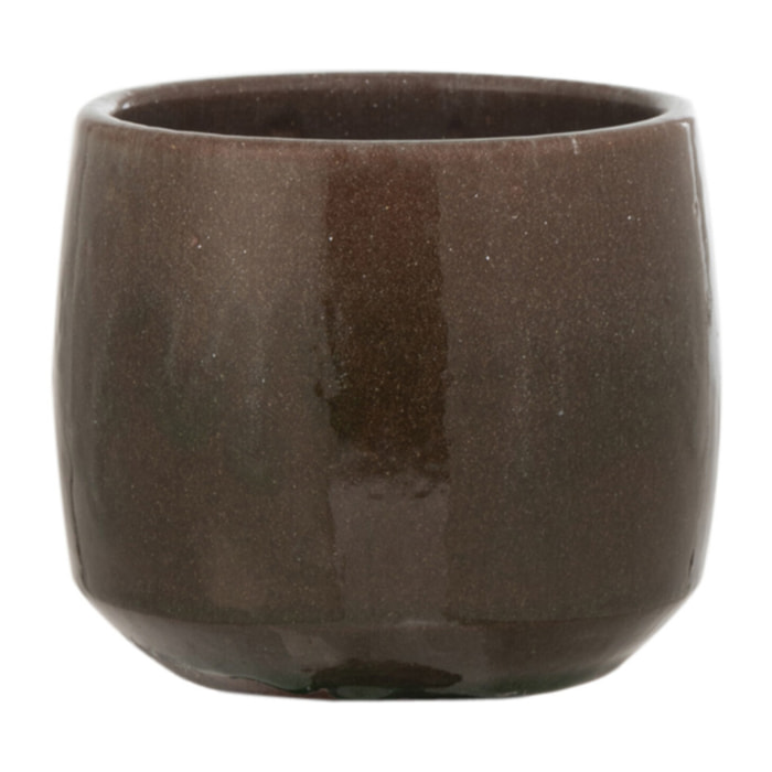 J-Line cache-pot Bord - céramique - vert - small - Ø 14.5 cm