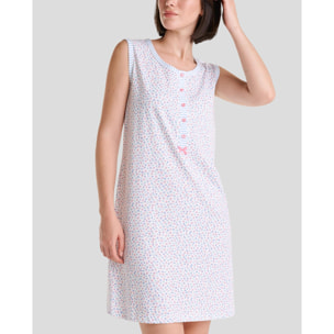 Camisón corto mujer flores sin mangas fresco