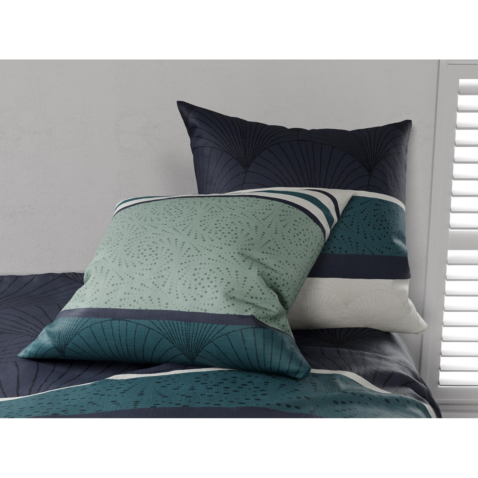 Parure Housse De Couette 3pcs 100% Coton 57 Fils Antika