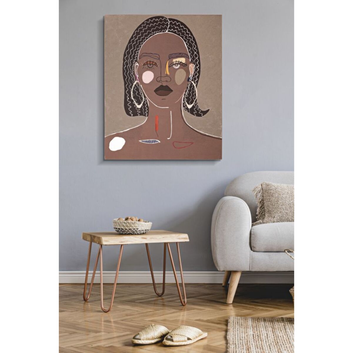 DIPINTO SU TELA TRIBAL -A- CM 80X2,8X100