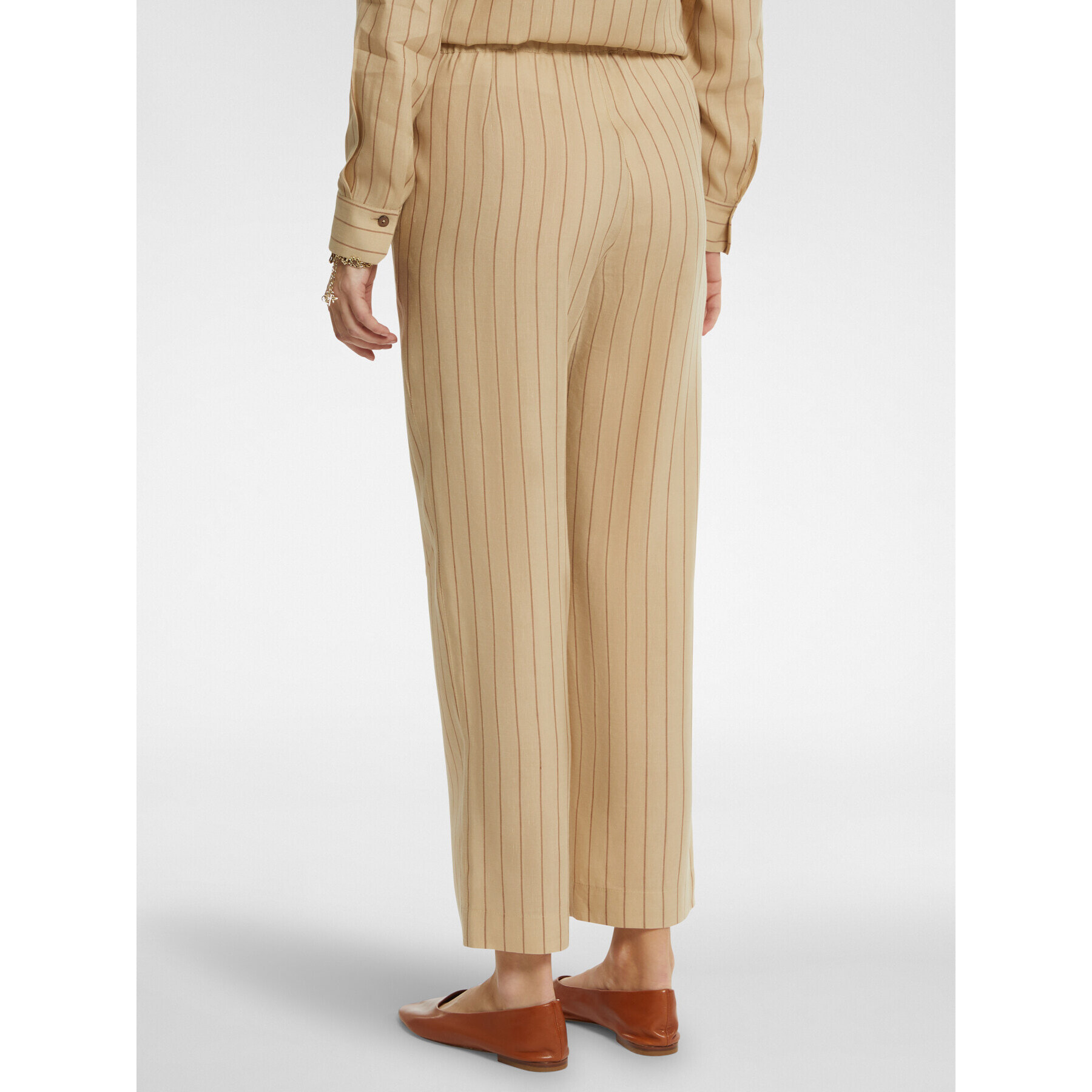 Elena Mirò - Pantalón raya diplomática - Beige