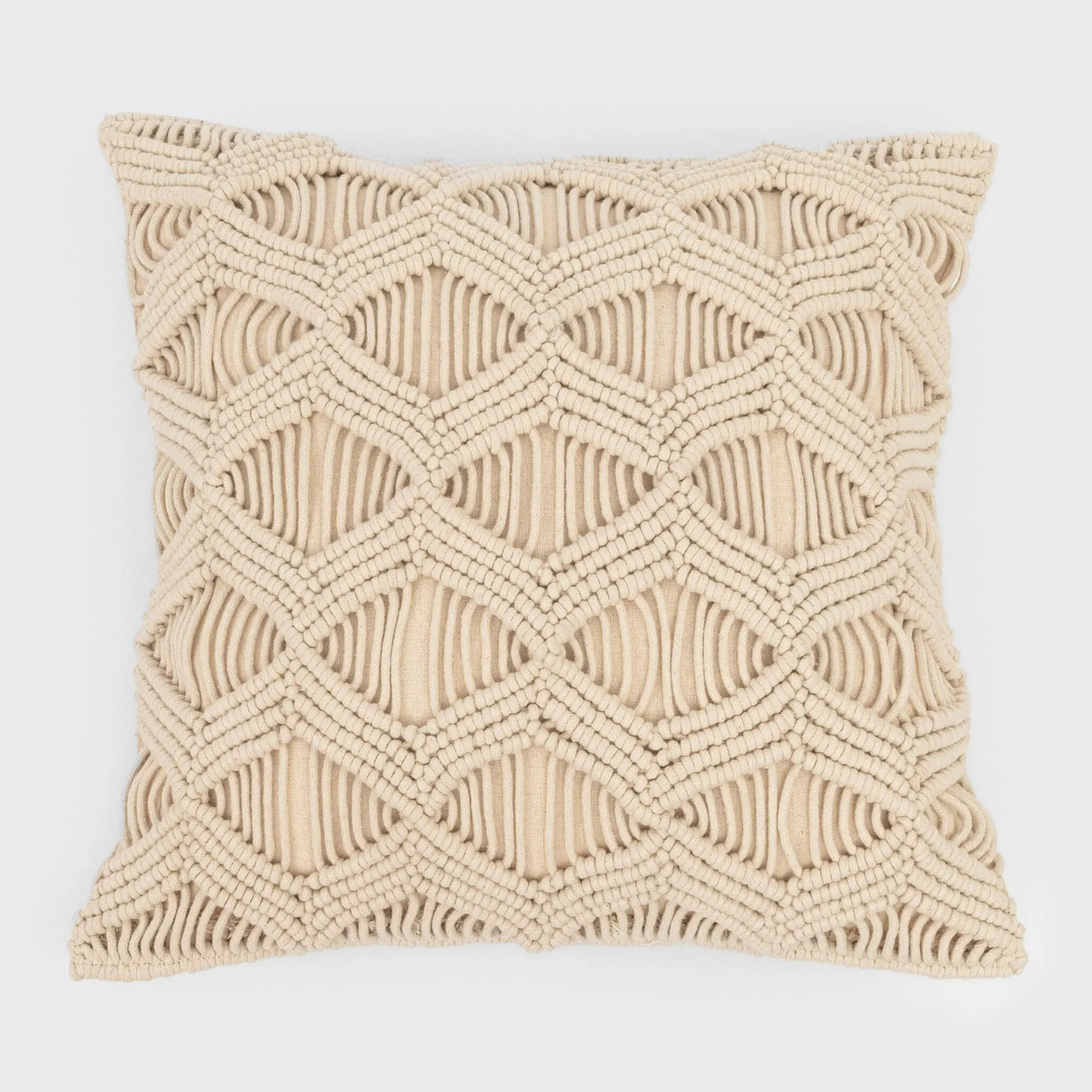 COJIN ALG MACRAME CHINI - FUNDA + RELLENO