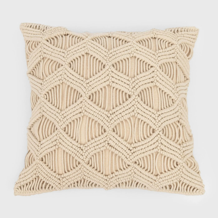 COJIN ALG MACRAME CHINI - FUNDA + RELLENO