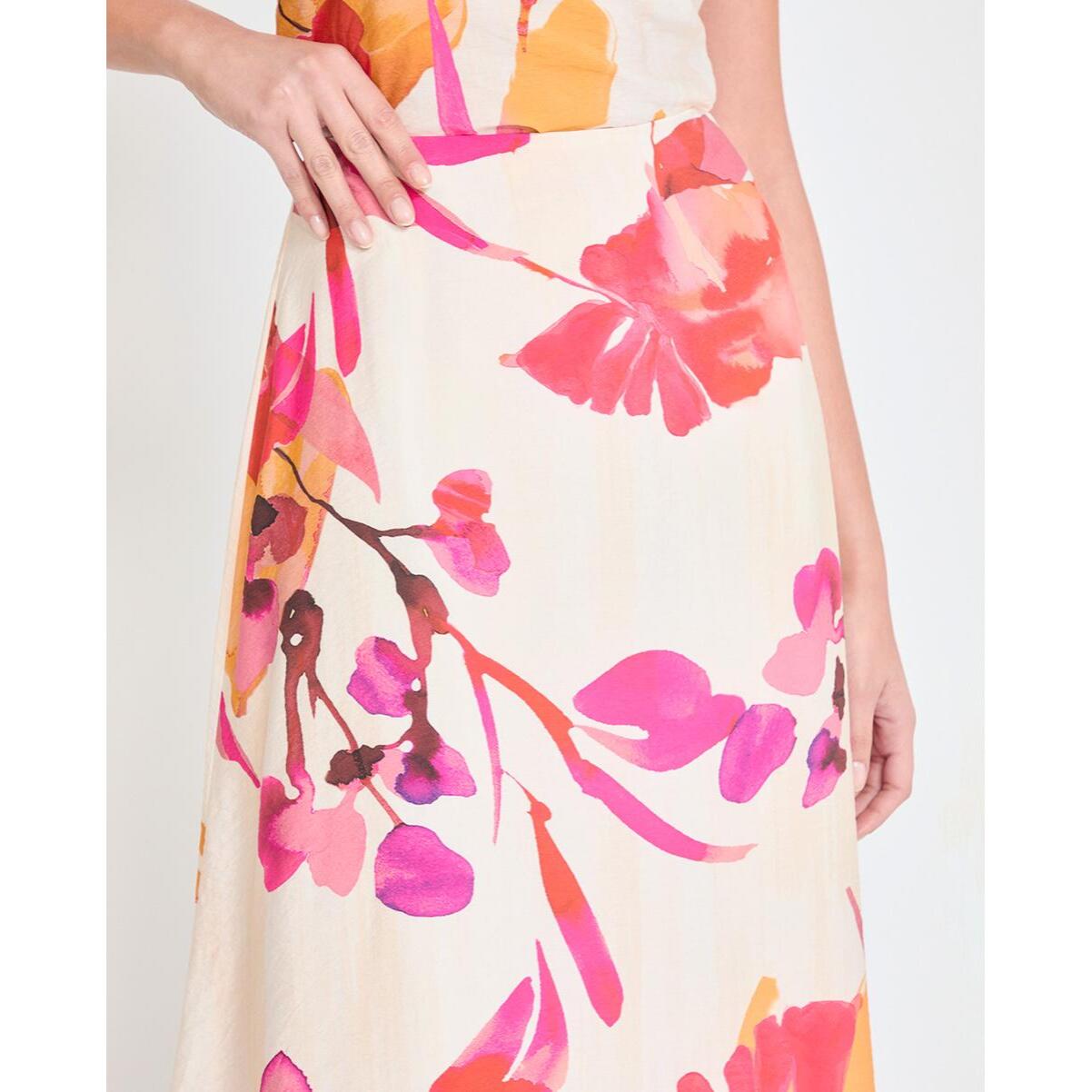 Gonna con stampa floreale