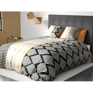 Parure housse de couette imprimée + 2 taies Madi