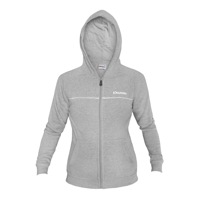 Felpa Donna SUPERGA Cotone Felpato Full Zip Art.23292