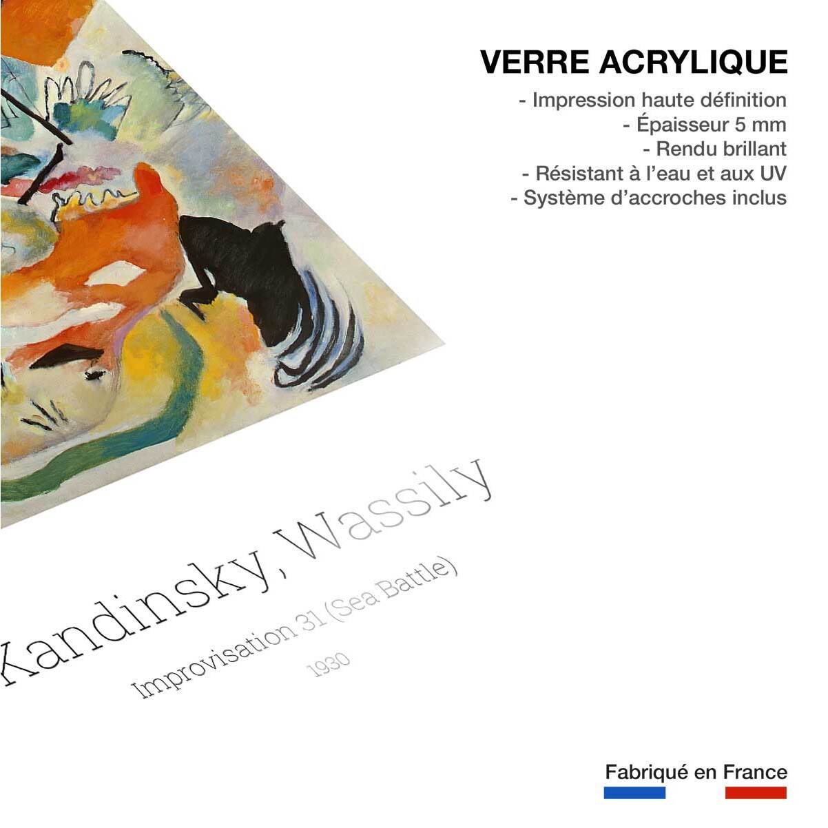 Tableau improvisation par wassily kandinsky  Tableau plexiglas