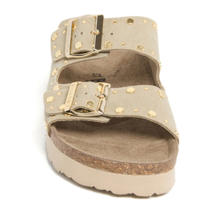 Sandalia Plataforma Kaki Mujer BILLOWY CAQUI