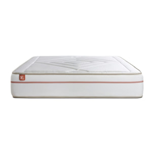 Matelas Mémoire de forme - Confort équilibré et accueil enveloppant - 24 d'épaisseur, 3 zones de confort - Bien-être nuit après nuit - 2 places