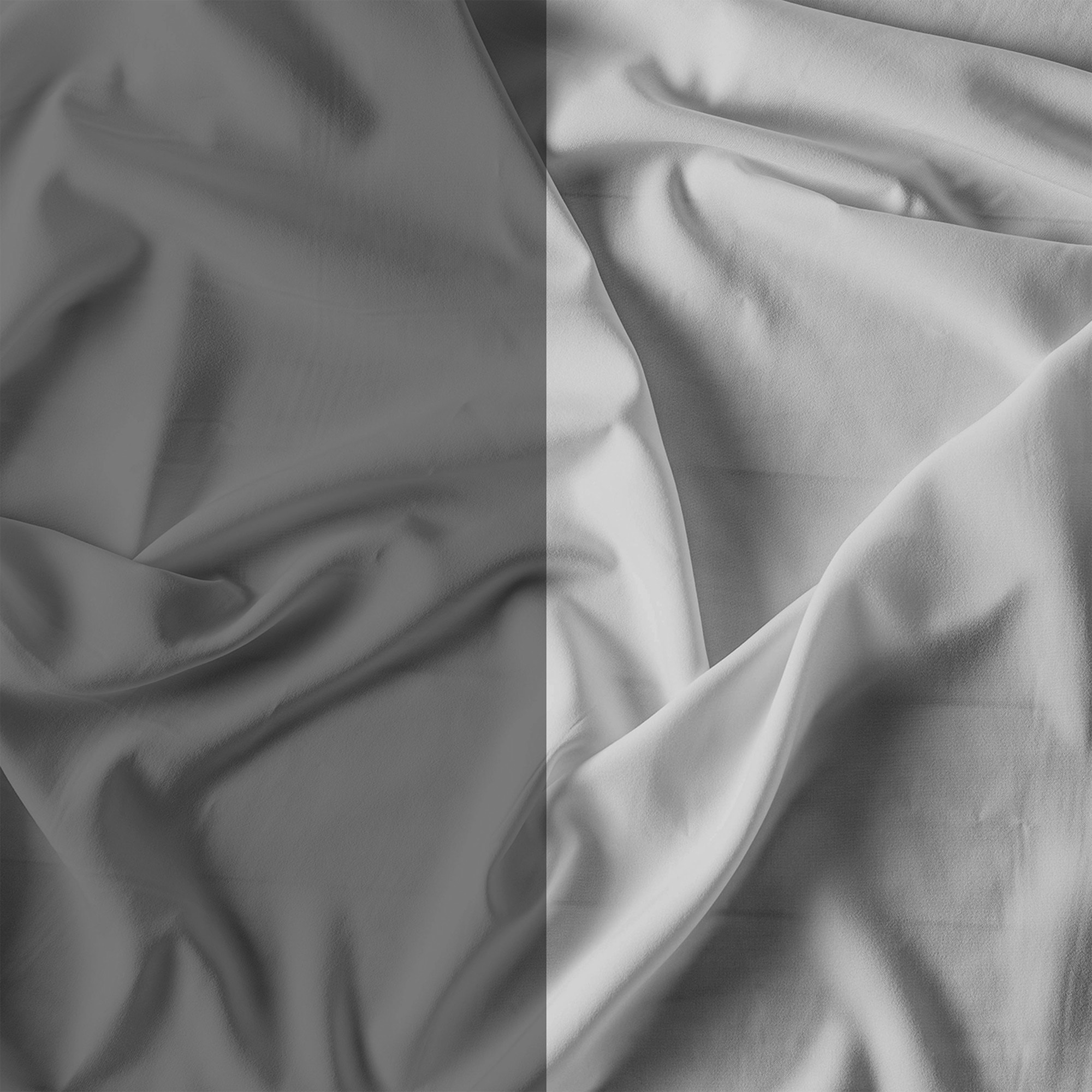 COMPLETO LETTO NATURAL COLOR, 100% Cotone, Made in Italy - FUMO/GRIGIO CHIARO