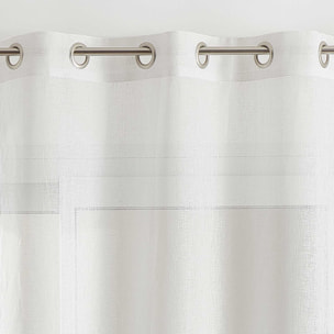 Rideau voilage 100% lin fluide - Blanc