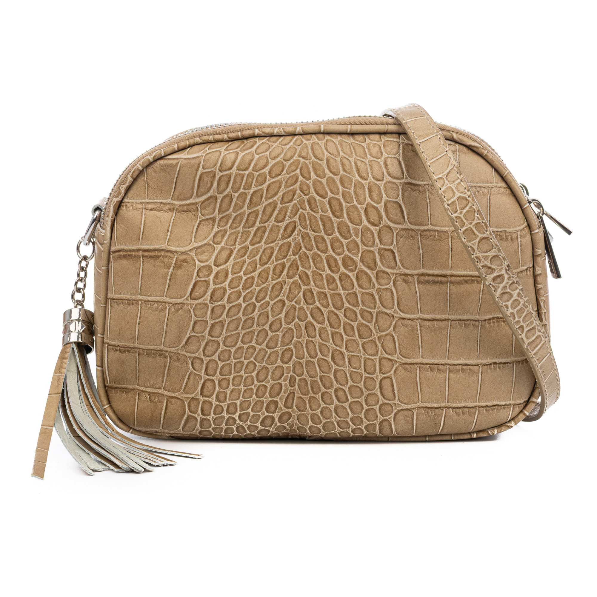 Aliminusa Bolso bandolera Mujer. Piel auténtica Crosta Grabado Cocodrilo