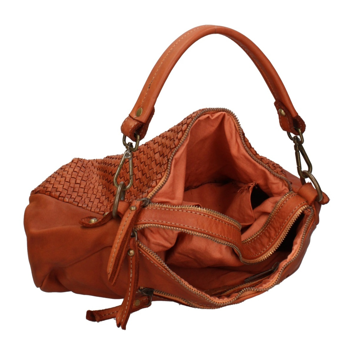 Borsa a spalla da donna - Modello Novella - Vera pelle - 31.0 x 18.0 x 12.0 cm