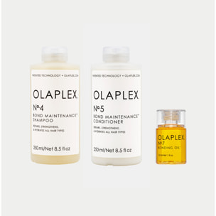 OLAPLEX Kit N°4 Bond Maintenance Shampoo 250ml + N°5 Bond Maintenance Conditioner 250ml + N°7 Bonding Oil 30ml
