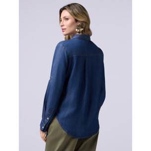 Oltre - Camicia in tencel - Blu