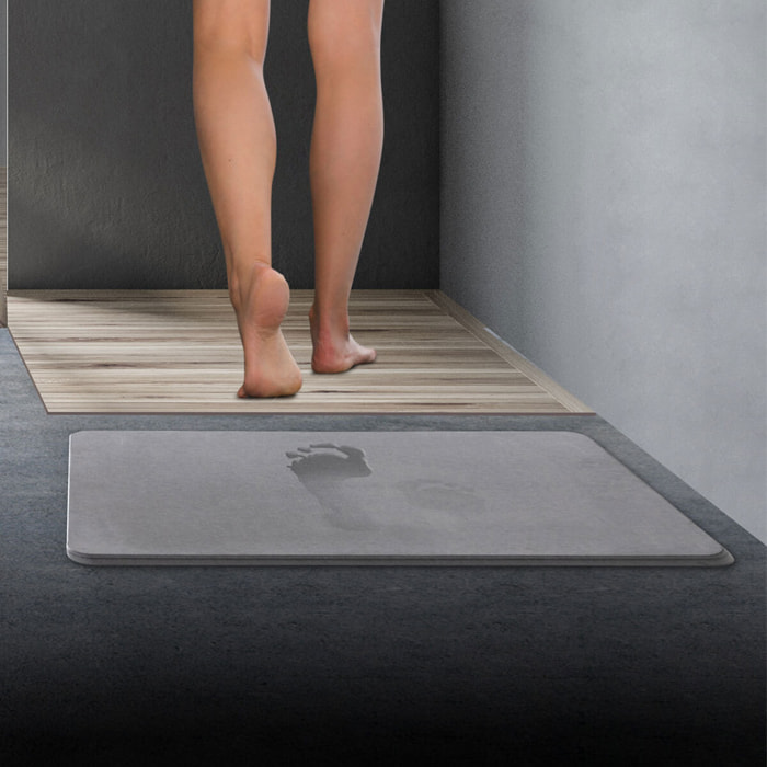 Tapis diatomite 39x60cm Gris