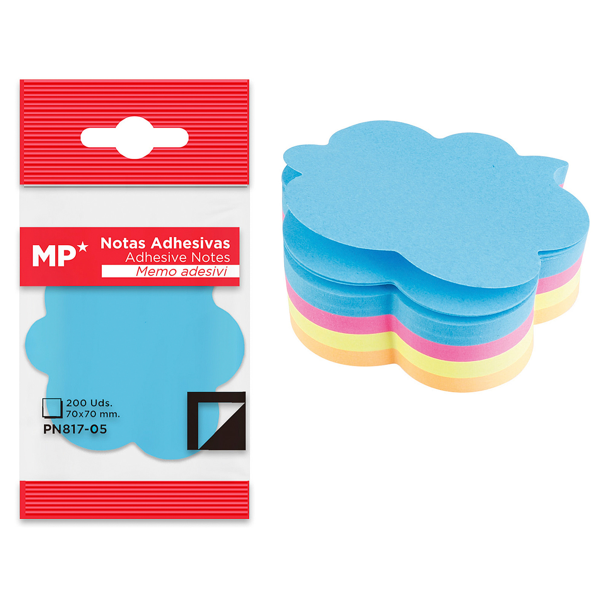 PACK 12 UNITÀ NOTE ADESIVE 70 x 70 mm 200 FOGLI NUVOLO