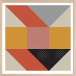 Affiche diamonds and composition Affiche + cadre en bois - Chêne