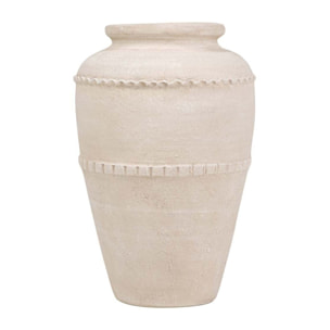 Florero Ceramica Beige 24x24x40 Cm