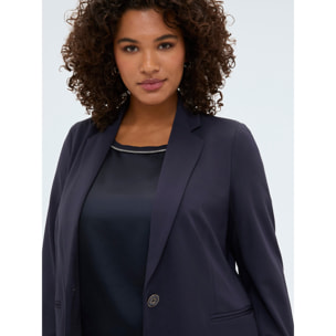 Fiorella Rubino - Blazer en Punto Milano - Azul