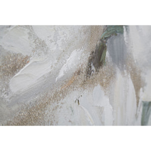 DIPINTO SU TELA CREM FLOWER CM 
80X3,7X100