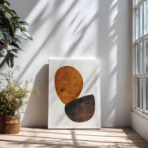 Tableau formes organiques terre Toile imprimée