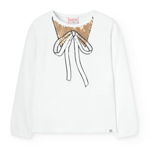 Camiseta punto elástico de niña -BCI