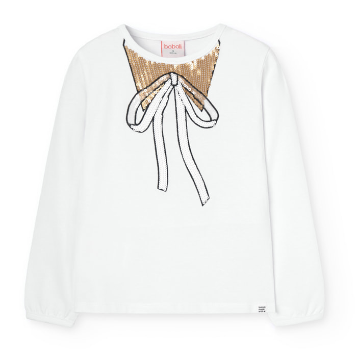 Camiseta punto elástico de niña -BCI