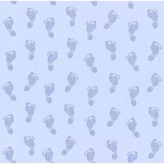 Papier Peint 'Petits Petons' - Bleu