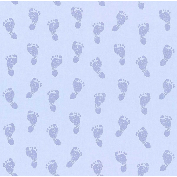 Papier Peint 'Petits Petons' - Bleu