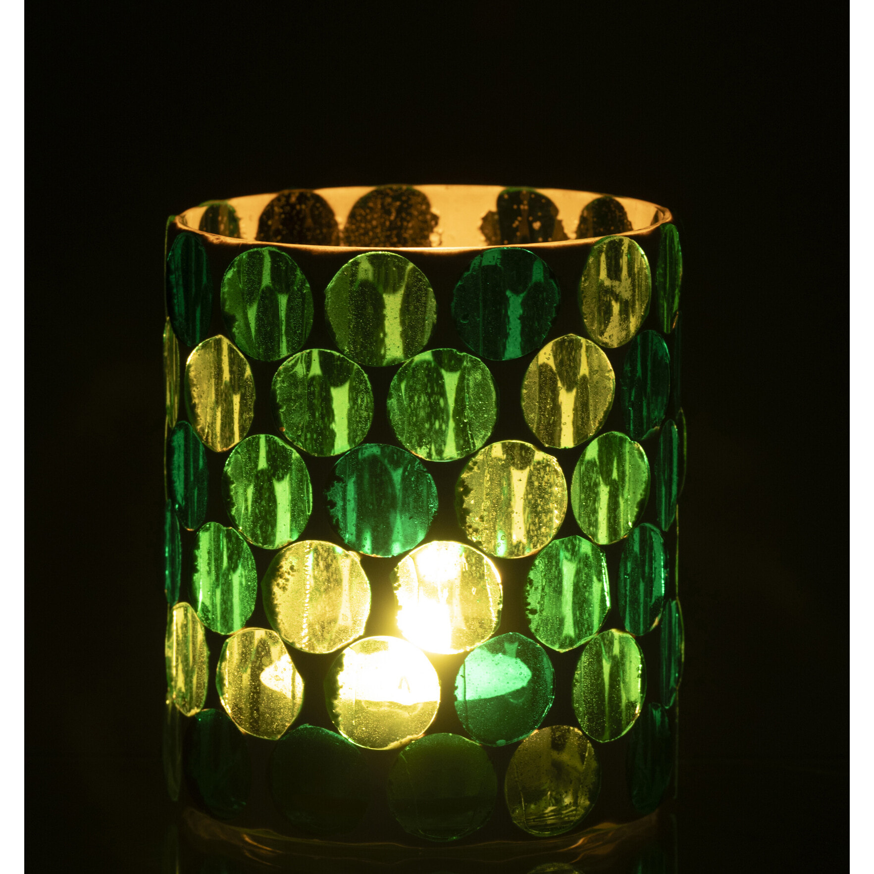 J-line Chandelier - verre - turquoise - small