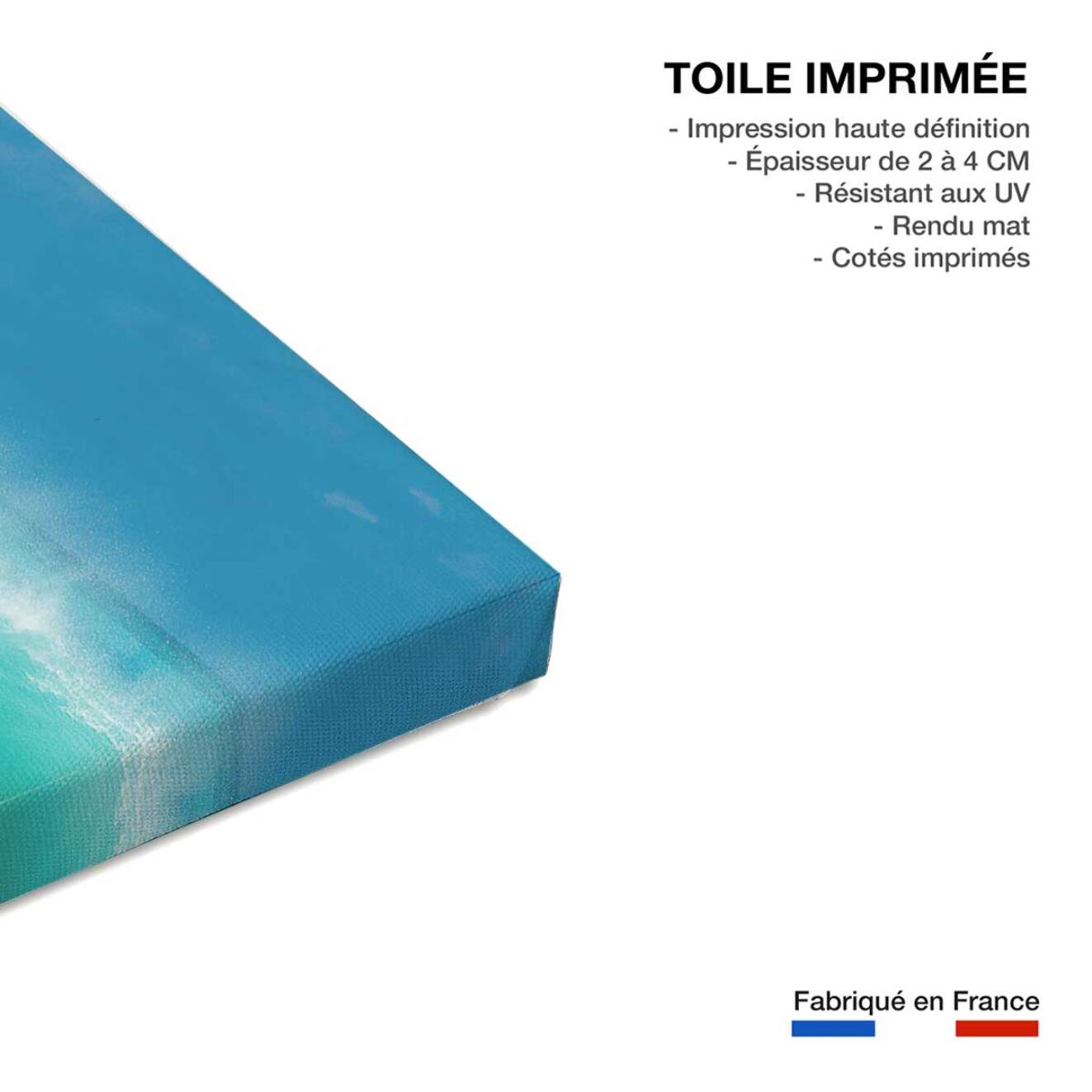 Tableau plage et surfeur Toile imprimée