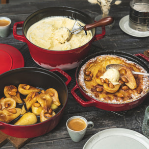 3-pcs, Set empilable, Cerise